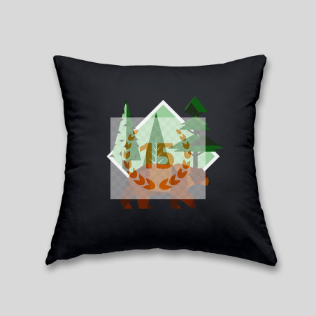 Brown bear cushion