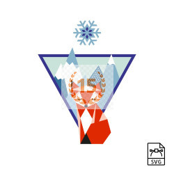 Mountain fox - Vector graphics