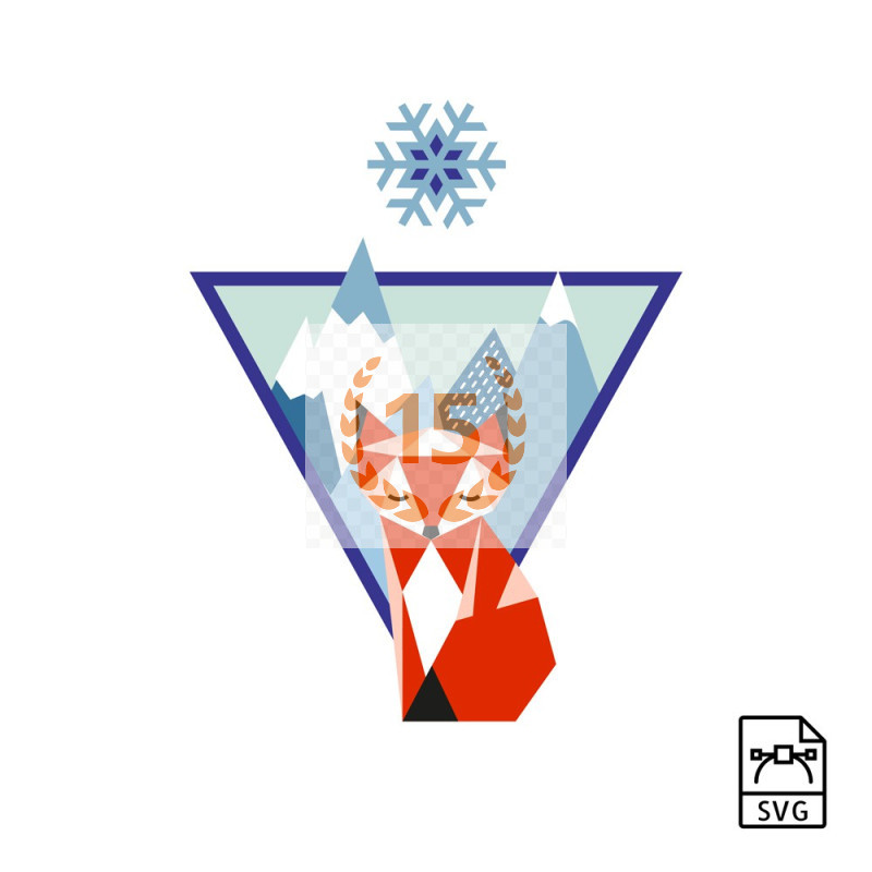 Mountain fox - Vector graphics