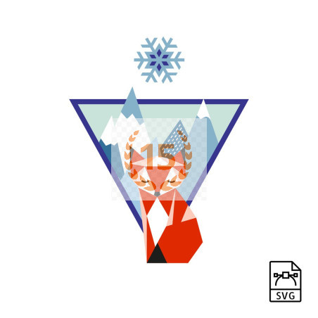 Mountain fox - Vector graphics