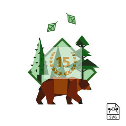Brown bear - Vector graphics