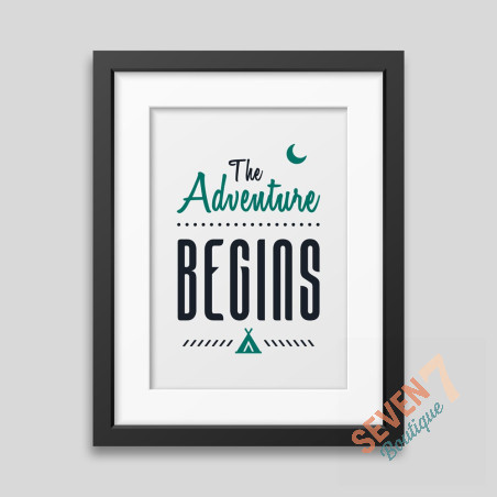 The adventure begins Framed poster